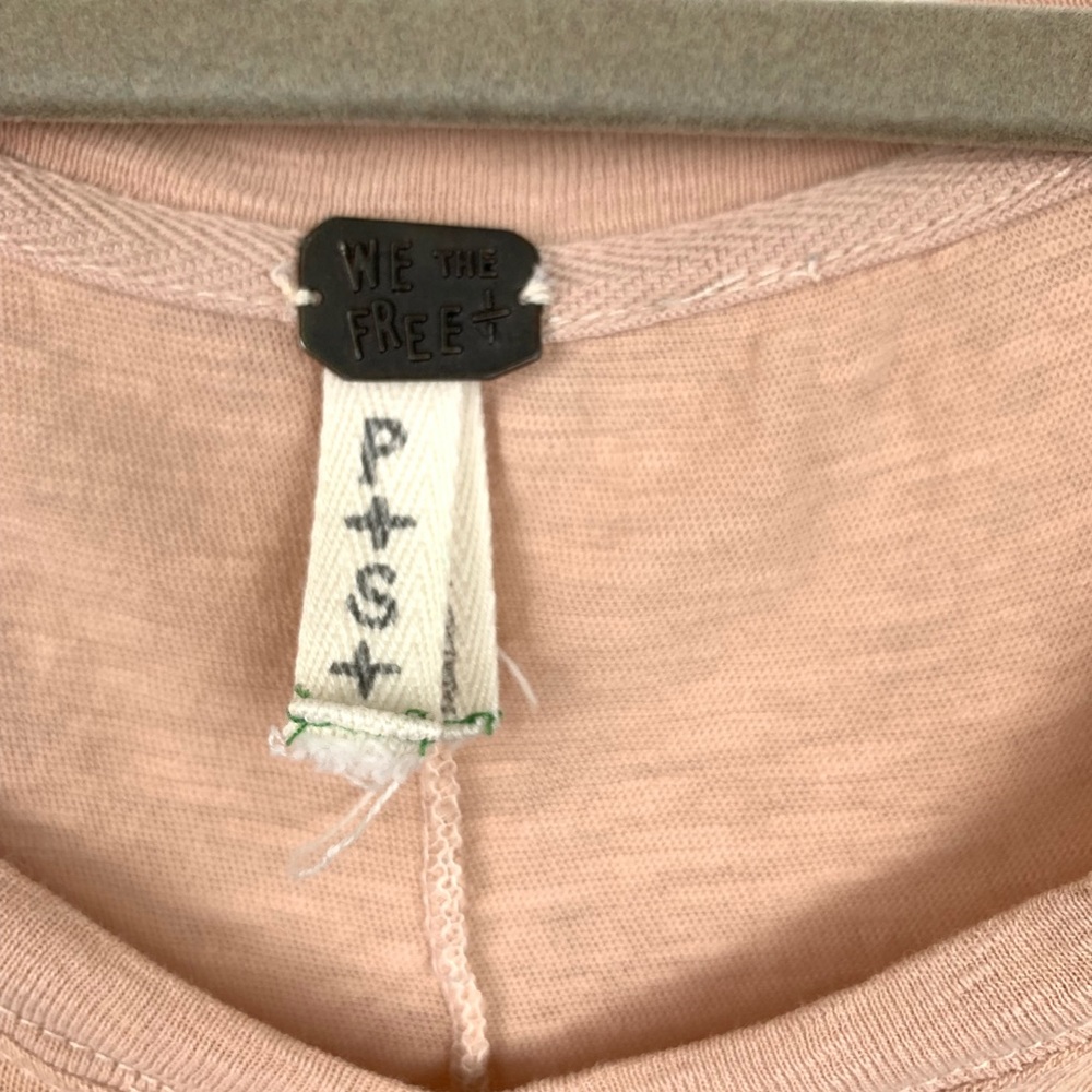 We the Free distressed raw hem top long sleeve - Picture 3 of 8